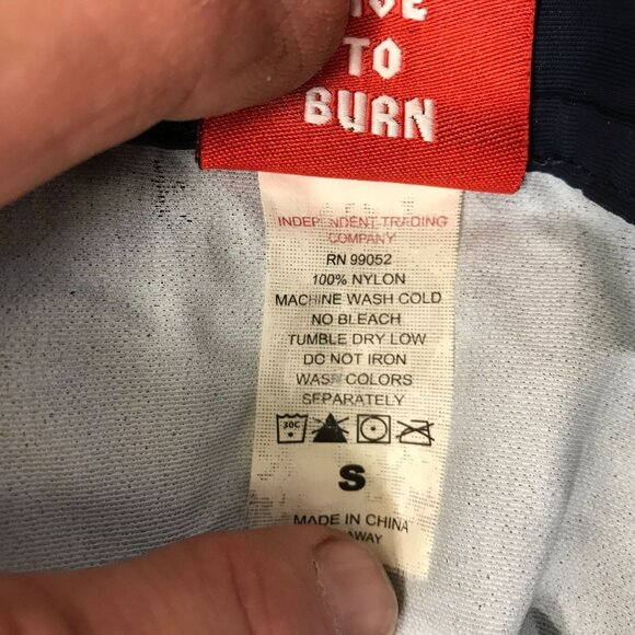 SPITFIRE WHEELS ~ MENS SMALL ~ NAVY BLUE BUTTON UP JACKET DRAWSTRING WAIST - Picture 7 of 8